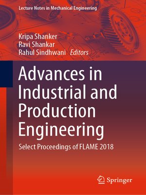cover image of Advances in Industrial and Production Engineering
